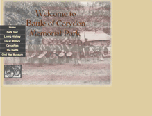 Tablet Screenshot of corydonbattlepark.com